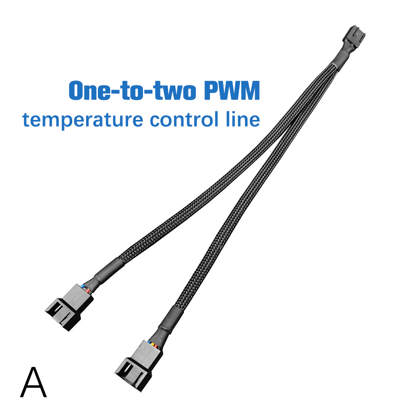 PWM PC Fan Splitter 1 to 2/3 4pin/3pin Sleeved Adapter Cable Extension Adapter. 
