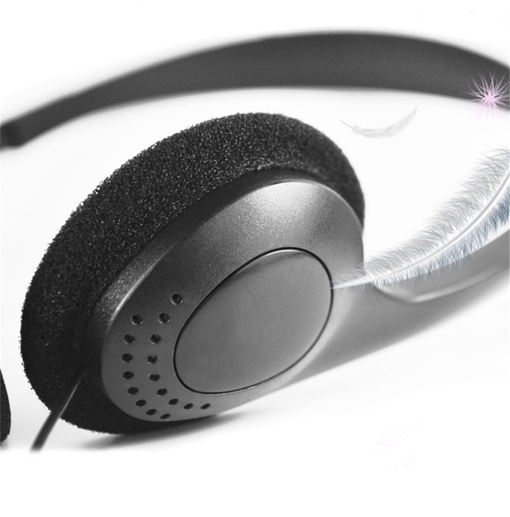 【happy one】3.5mm Plug Earphone Headphone With Microphone MIC VOIP Skype for PC Computer Laptop. 