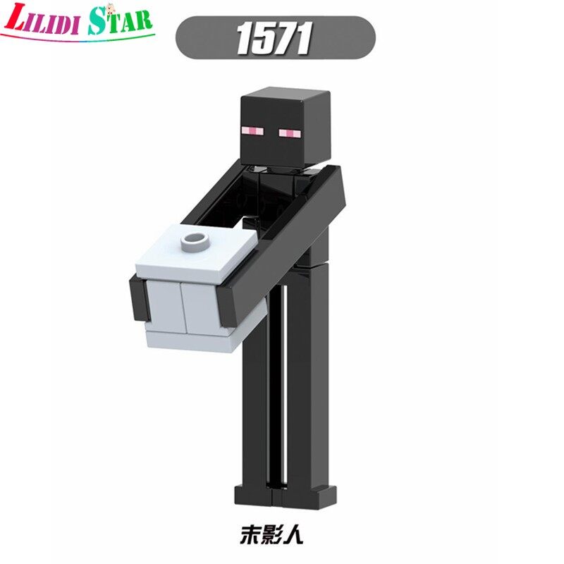 My World LegoING Minecraft Minifigures Steve Alex Zombie Iron Golem Enderman Model Building Blocks Diy Toys Gifts. 