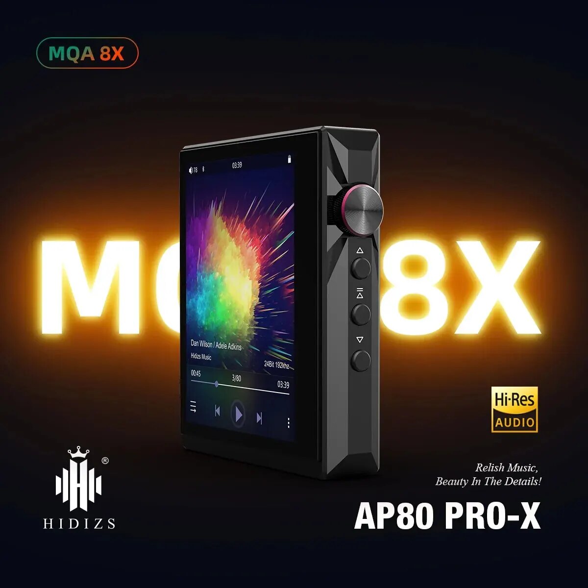 Hidizs AP80 PRO X Portable Bluetooth Mp3 Music Player E-Book Reading Pedo Meter Touch Screen LDAC Lossless MQA AMP DAC. 