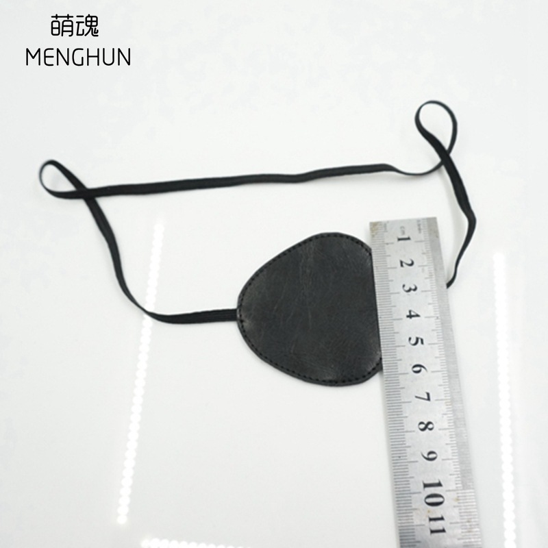 Black Butler Charles Black PU Eye Patch Evangelion Asuka Eye Mask Anime Multi-use Left and Right Eye Patch Soft PU. 