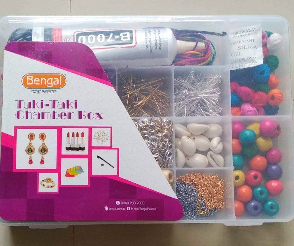 Plastic Organizer Box With Dividers jewelery-Multipurpose Box ( Tuki- Taki box ). 