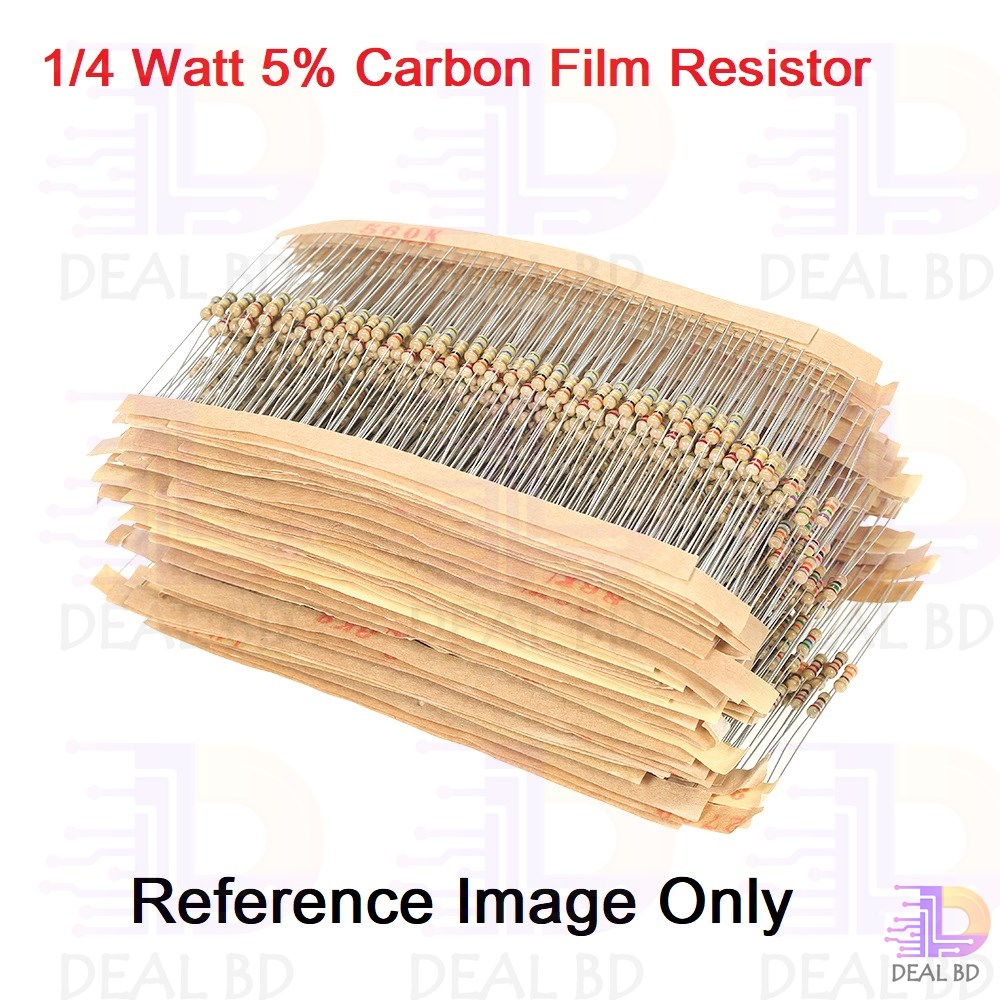 100Pcs 6.8K Resistor 6.8K Ohm Carbon Film Resistor 6.8K 1/4W Resistance 0.25 Watt 5% Tolerance Fixed Resistors. 