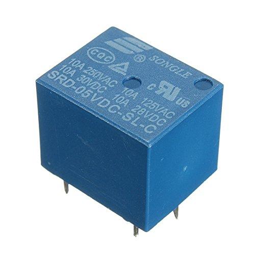 Mini 5V DC Power Relay SRD-5VDC-SL-C 5 Pin. 