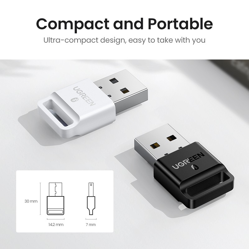 【NEW 5.3 Version UGREEN USB Bluetooth Transmitter Adapter Dongle aptx Wireless Headphone PC Music Receptor Audio Bluetooth Adapter. 