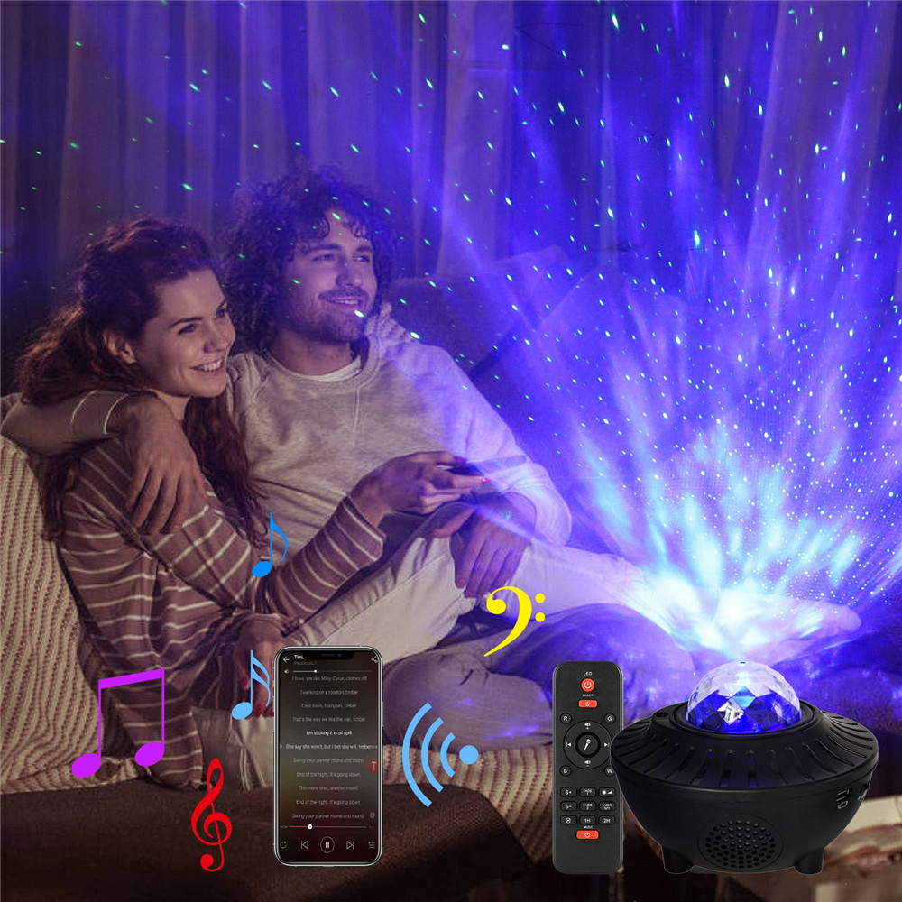 USB Starry Watermark Bluetooth Music Starlight Projector Stage Watermark Projection Lamp. 
