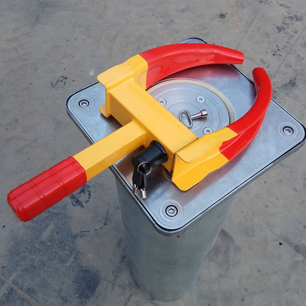 HA 9 Holes Wheel Tire Lock Clamp Anti-Theft Safe Parking Boot for Car Truck SUV-Yellow & orange. 