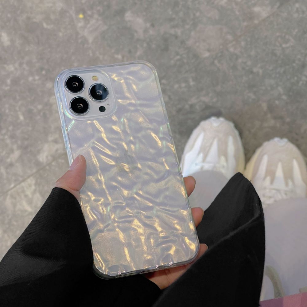 Luxury Plated Gold Tin Paper Phone Case for iphone 15 14 13 11 12 Pro Max X XS Max XR Water Ripple Shockproof Soft Cover Men. 