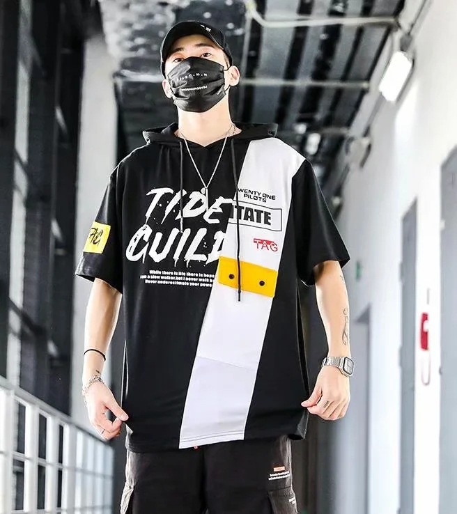 Korean Version Hip Hop Men's T-shirt 
