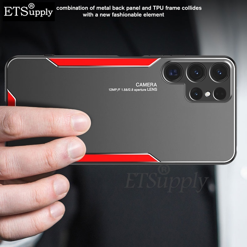 Phone case Samsung Galaxy S24 Plus 24 Ultra Aluminum Metal Matte Cover Soft Silicone Frame Camera Protection Back Cover Samsung Galaxy S24 Plus 24 Ultra case. 