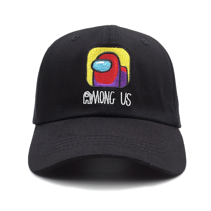 Cross-border new Among us game peripherals printed baseball cap wide-brim adult spring and summer cartoon sunshade hat