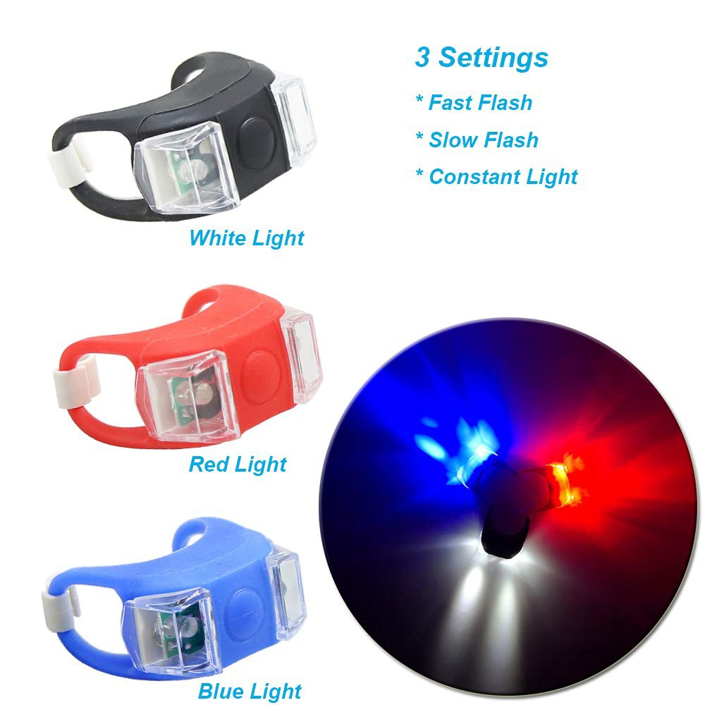 Bicycle Safety Light Cycling Bike MTB lampu Lajak (3 Mode) 2pc Frog Strobe Tail Rear Light Warning Light Lampu Basikal. 