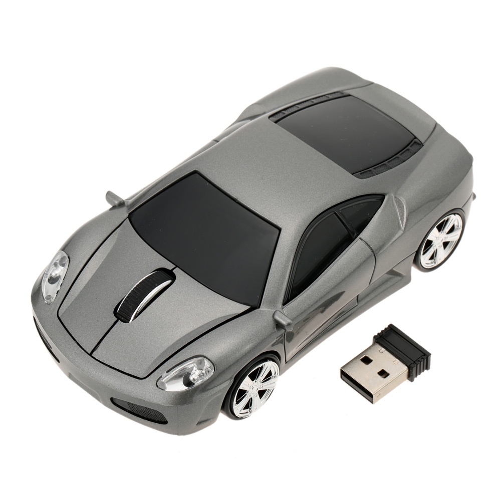 2.4GHz Wireless Racing Car Shaped Optical USB Mouse/Mice 3D 3 Buttons 1000 DPI/CPI for PC Laptop Desktop. 
