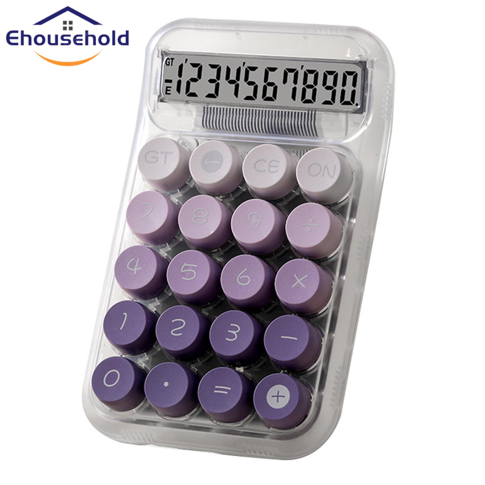 Workspace Calculator 12-digit Gradient Colour Desktop Calculator with Anti-slip Pads Mechanical Keyboard Countertop Calculator for Office Home Use Compact Calculator. 