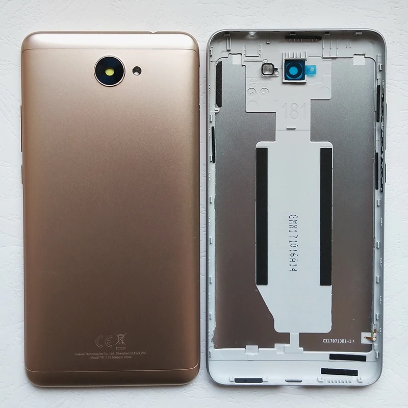 Huawei Y7 2017 / Huawei Y7 17 - ( Metal ) Casing / Back Shell / Back Panel / Battery Cover / Back Door / Back Replacement Part with Button (Back Case Cover For Smartphone). 
