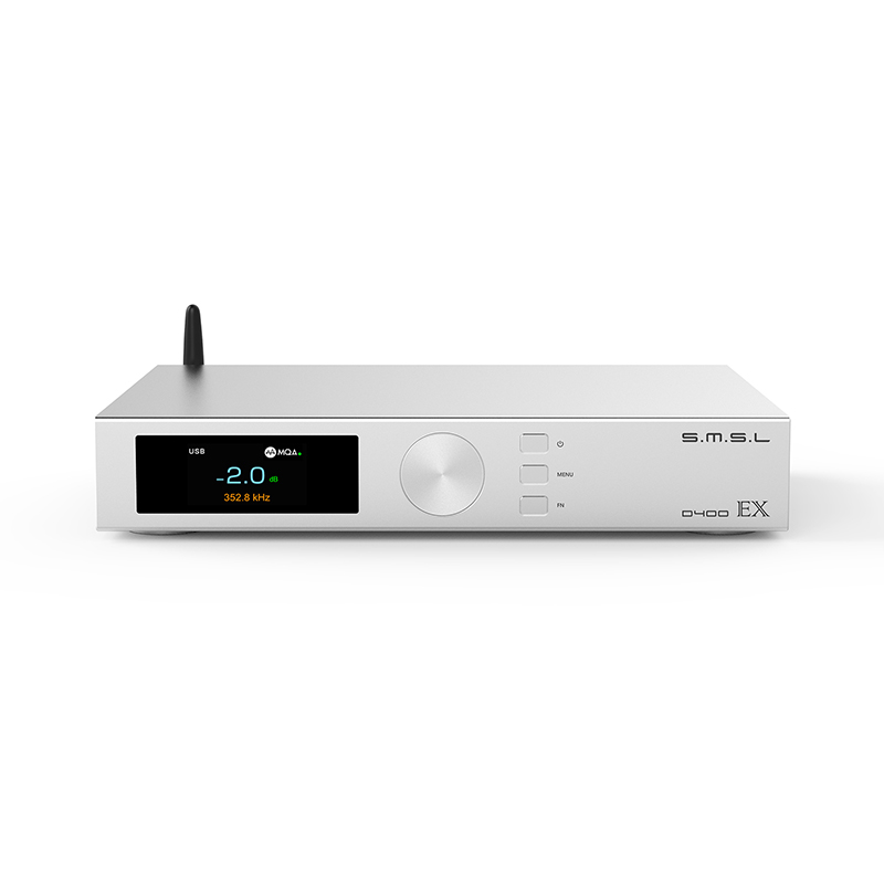 SMSL D400EX Audio Decoder DAC 1*AK4191 2*AK4499EX DAC Chips OPA1612A LME49720 XMOS XU316 MQA-CD DSD512 32bit/768kHz Blutetooth. 