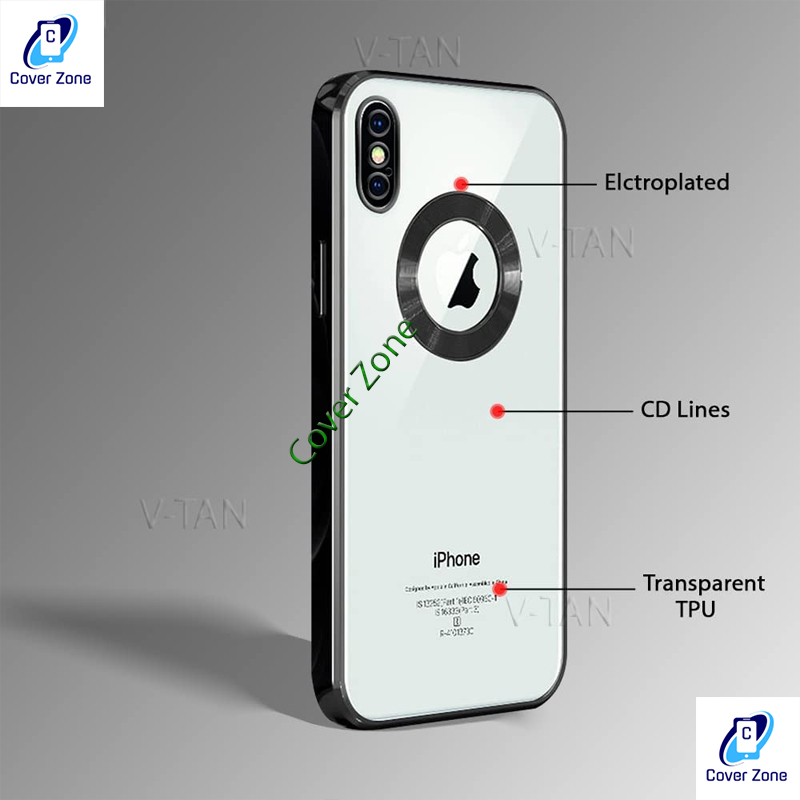 For Apple iPhone 6 Plus / iPhone 6S Plus CD Case Electroplated Logo View Slim Shockproof Soft TPU Anti-Yellow Phone Case For iPhone 6 Plus Back Cover. 