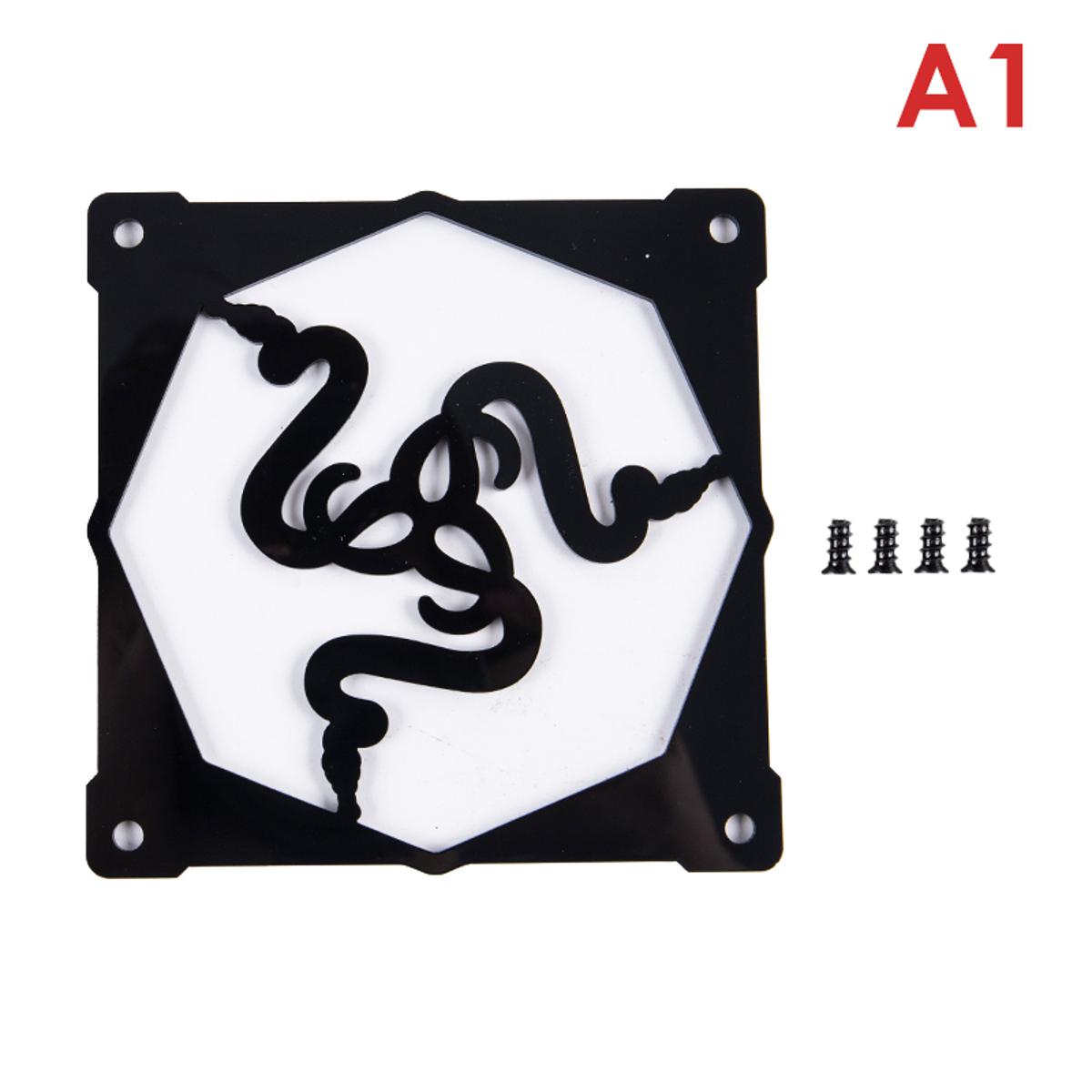 12cm Dragon Pattern Cooling Fan RGB Cover Computer DIY CPU PC Dust Filter