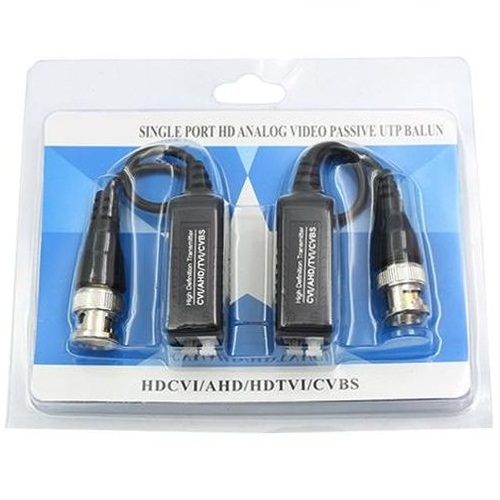 HD CVI TVI AHD CVBS Passive BNC video Belun for Any CCTV Camera**^^1 pair Black^^**