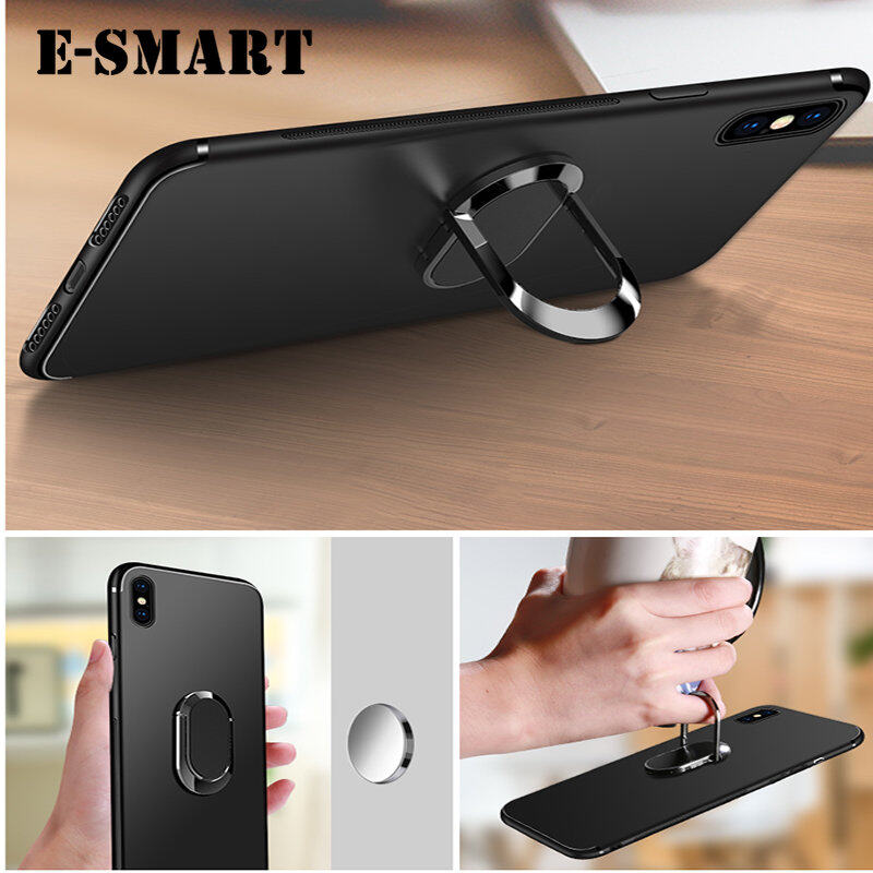 Phone Case For Samsung Galaxy J7 Plus Back Cover Car Stand Holder Built-in Magnetic Cases Buckle Bracket Finger Metal Ring Phone Casing for Samsung Galaxy J7 + Plus Back Cover. 