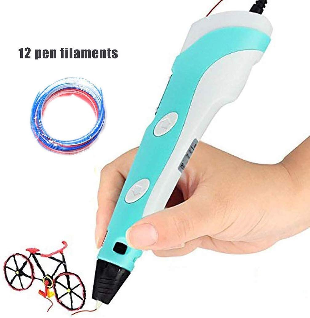 3D Art Printing Printer Pens With Lcd Screen Automatic Feeding Include Colors Pla Filament Refills, Interesting Gifts For All Ages. 