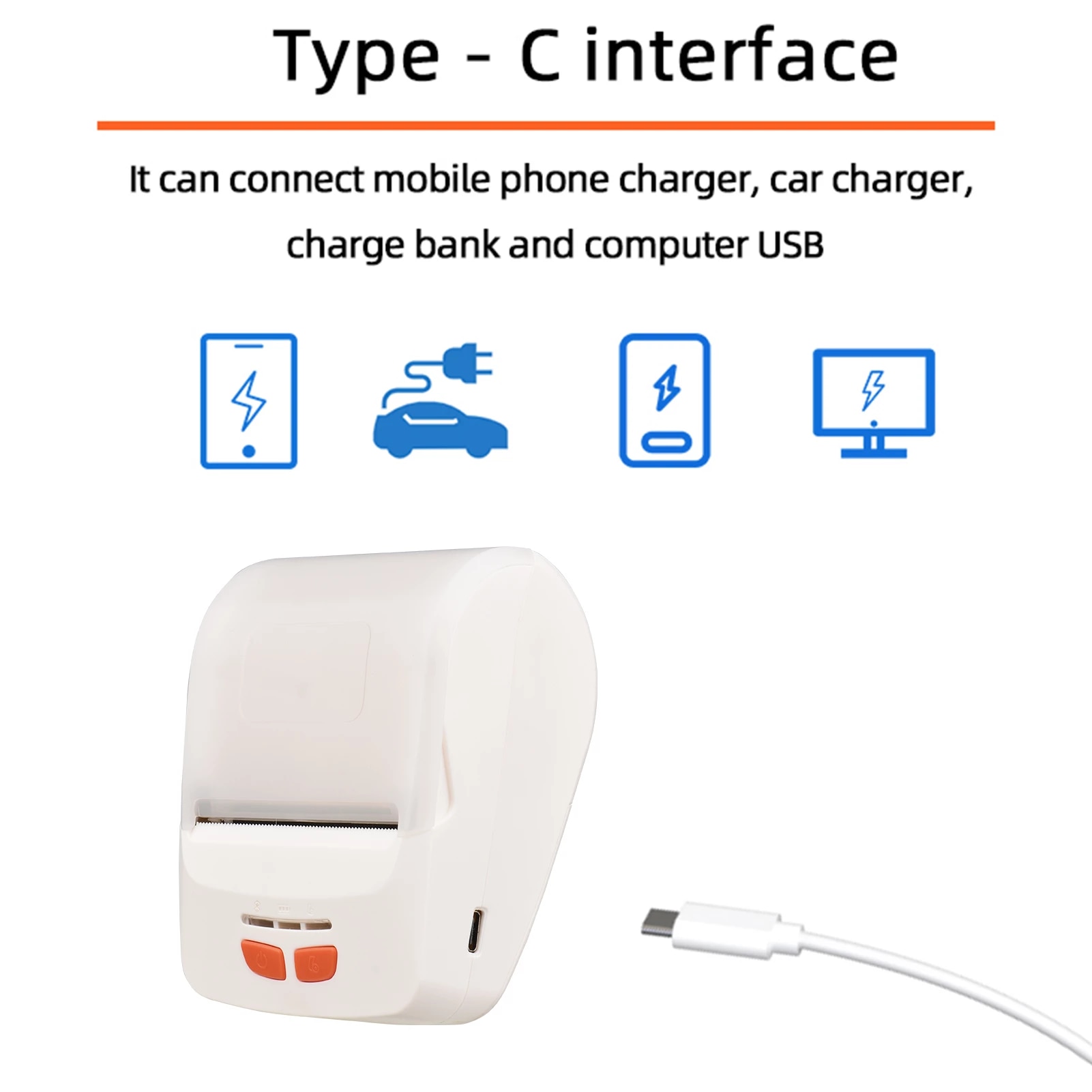 Portable Thermal Receipt Printer - 58mm POS Printer (2-inch) with USB and Bluetooth Support | Compatible with ESC/POS print commands | works seamlessly with Android, iOS, and Windows | Ideal for shops, small businesses, and restaurants | PT230. 