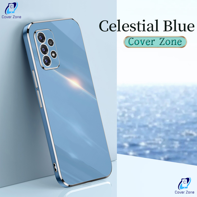 For Samsung Galaxy A32 4G Plating Soft Casing Silicone Square Frame Phone Case For Samsung A32 4G Shiny Bling Back Cover (Back Case Cover For Smartphone). 