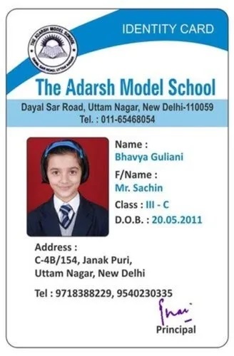School College University Student UV Printing PVC ID Card with Customizable Design and Gift Option. 