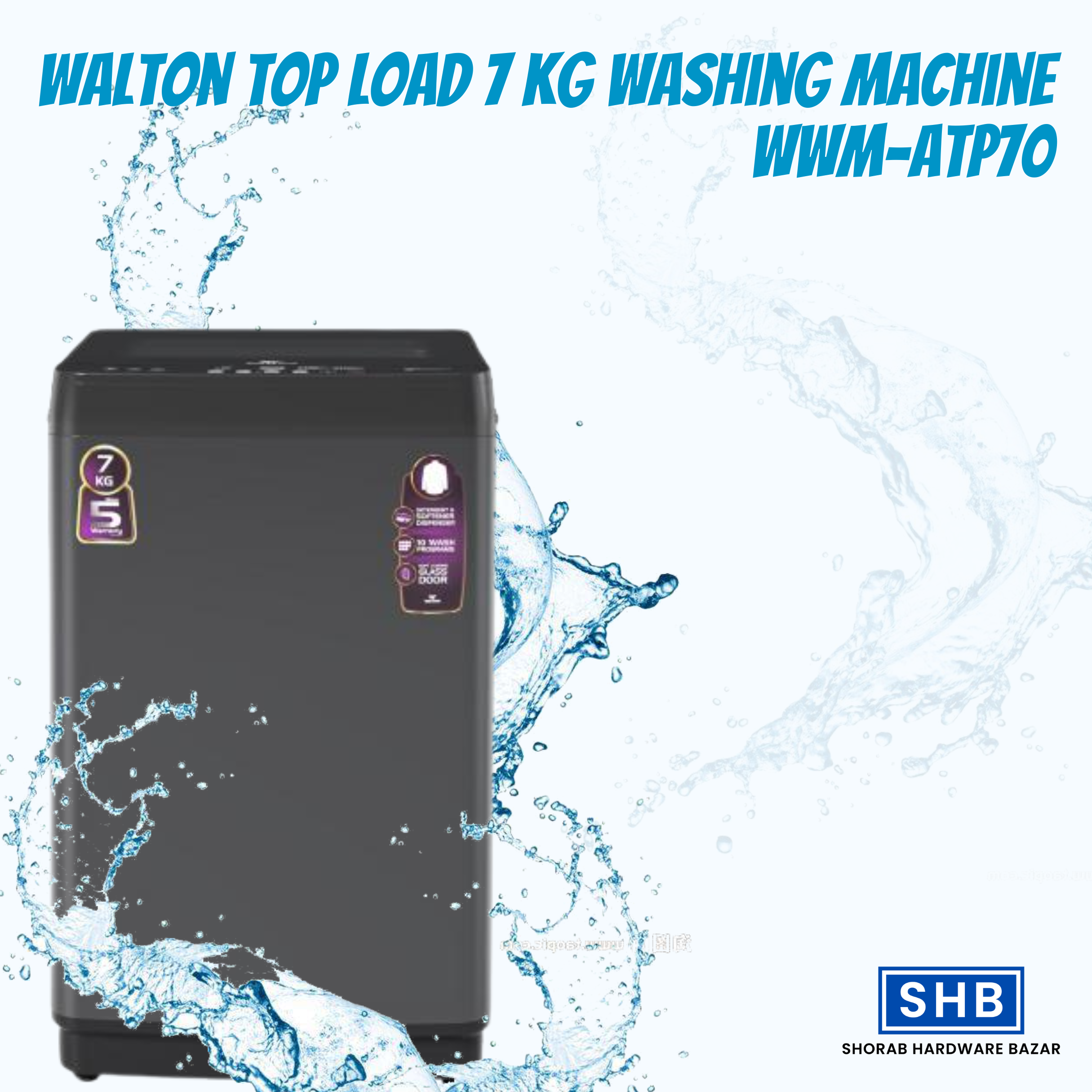 Walton Top Load 7 KG Washing Machine - WWM-ATP70