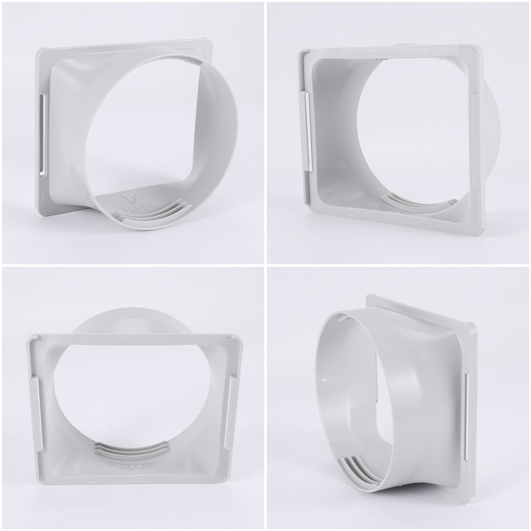 Portable Air Conditioner Exhaust Hose Coupler Window Adapter A/C Unit Tube Connector Parts & Accessories Square to Round. 