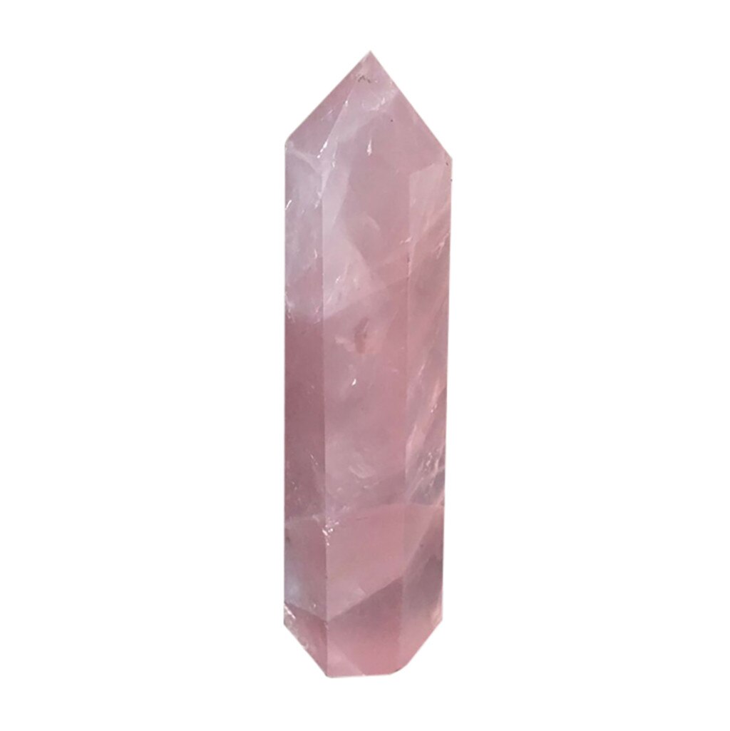 【Hannah Martin Store】40-50mm Natural Rock Pink Rose Quartz Crystal Wand Point Healing Mineral for home Stone Collection #ZH