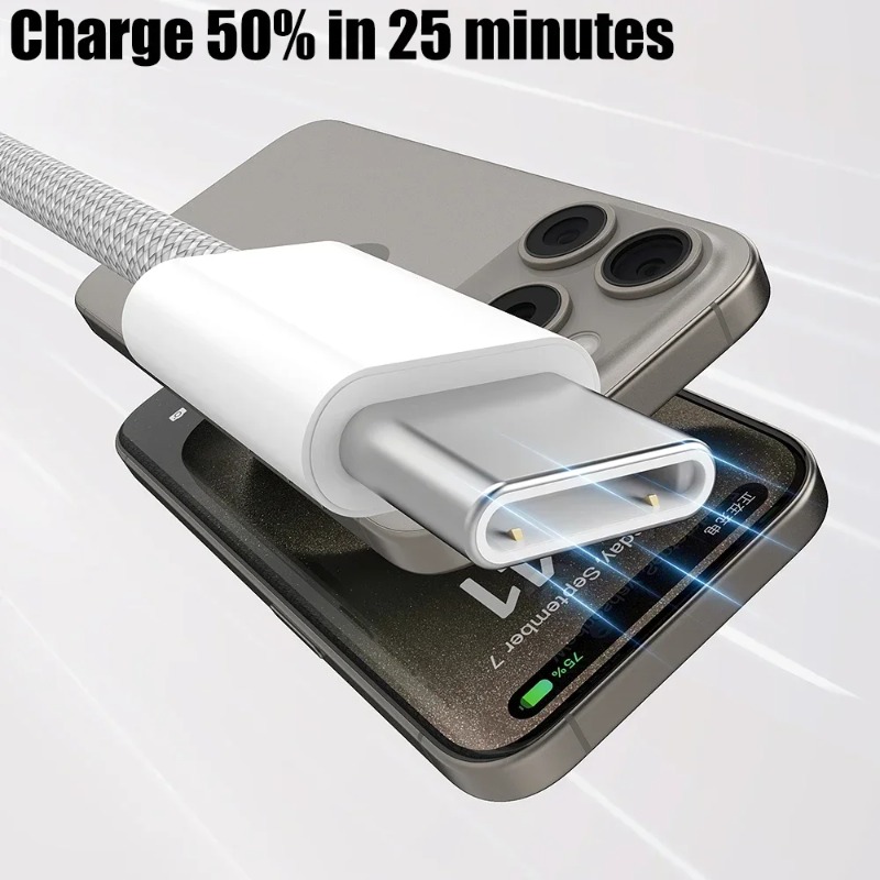 Cord High Speed Cord USB C Charging Cable USlus Fast ro/15 5/15 Phone 1 for iPPro Max/15 PB A to Nylon Braid. 