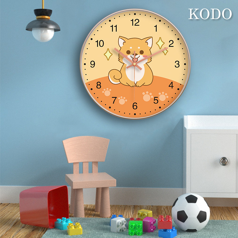 Super Silent Creative Wall Clock, Cartoon Clock, Hanging Watch, Cute Simple Home Living Room, Children's Room, Bedroom Wall Hanging Jiazhuo