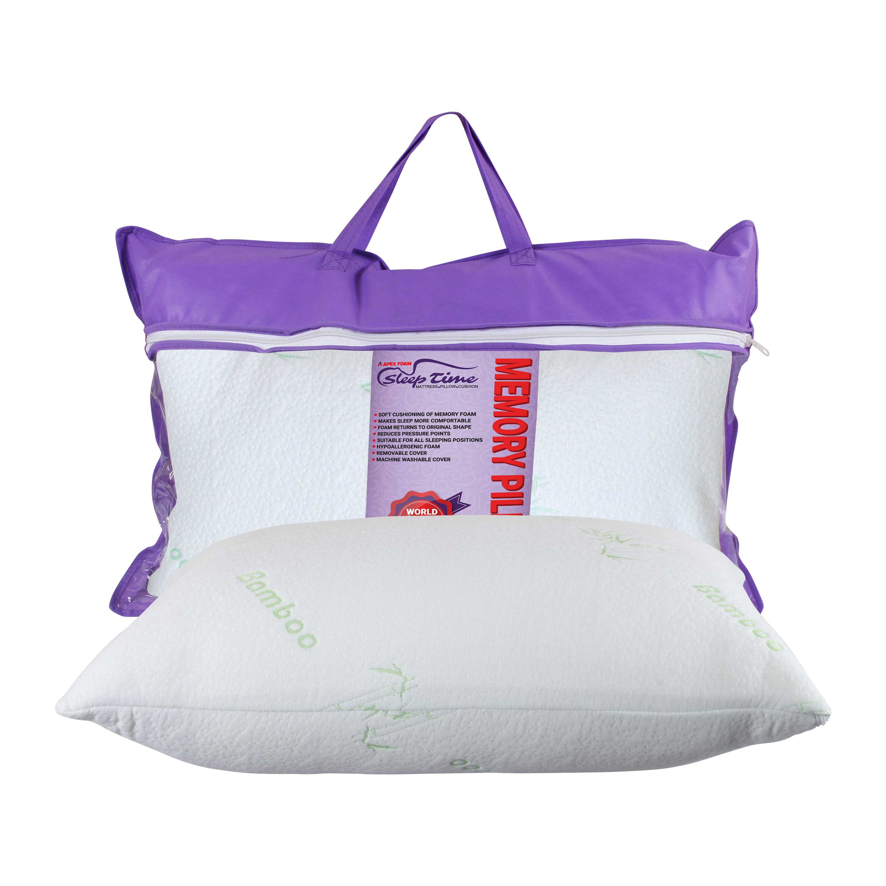 Orthopedic Memory Head Pillow 18"x28" - A Product Of APEX FOAM - Imported Fabric