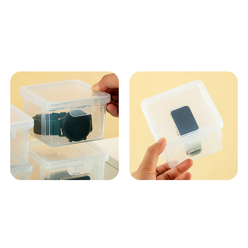 Plastic Transparent Storage Box Watch Small Item Storage Holder Case Adult Children'S Smart Watch Protective Box With Lid. 
