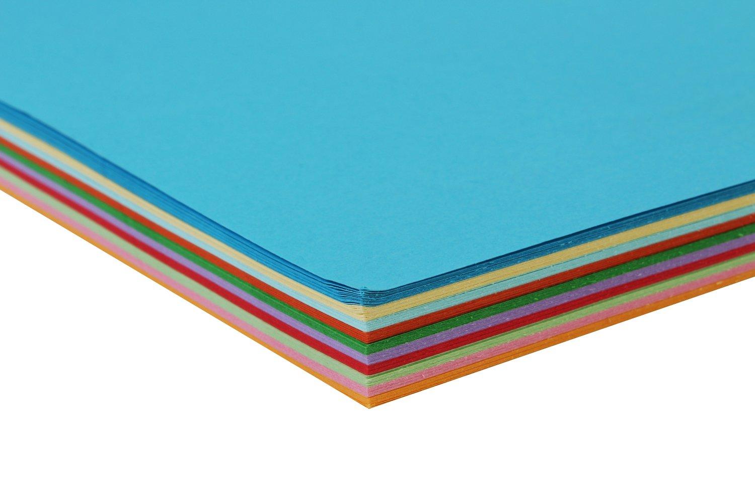 A4 Color Paper for Craft, Art & Photocopy - 100 Sheets. 10 Colour. 80GSM. 
