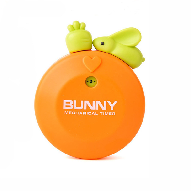 Cute Cartoon Rabbit Magnetic Paste Timer Creative Kitchen Soup Machinery Timer Alarm Kitchen Cooking Countdown Mechanical Timer. 