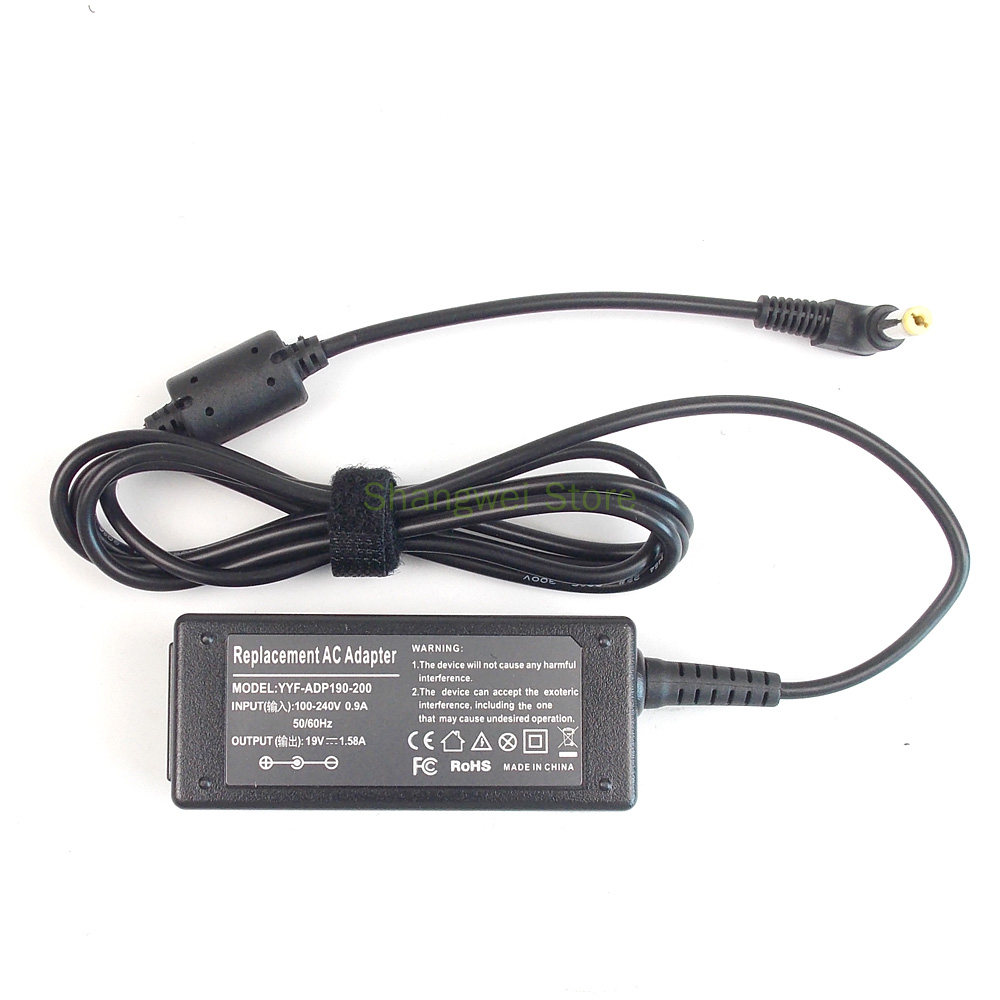 19V 1.58A Notebook Power Adapter Charger for Acer Aspire One AOA150-BK D250-0BGK A150-1798 A150-1329 521-12BDK A110-1283 D250-0BQK. 