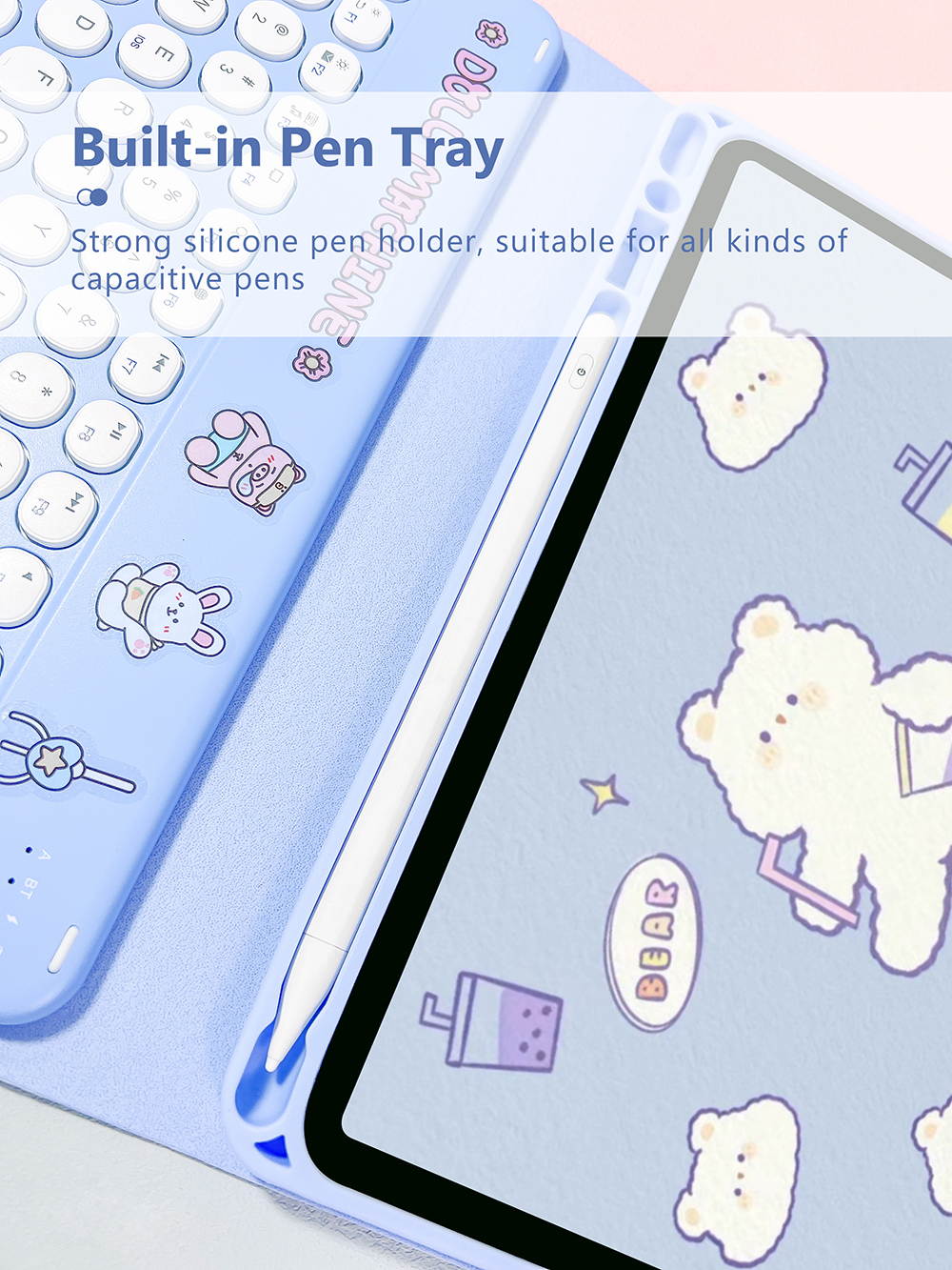 Magic keyboard Wireless Mouse For iPad Pro 11 Case M4 2024 M2 iPad Air 4 case Air 5 10.2 9th Generation case bluetooth keyboard. 