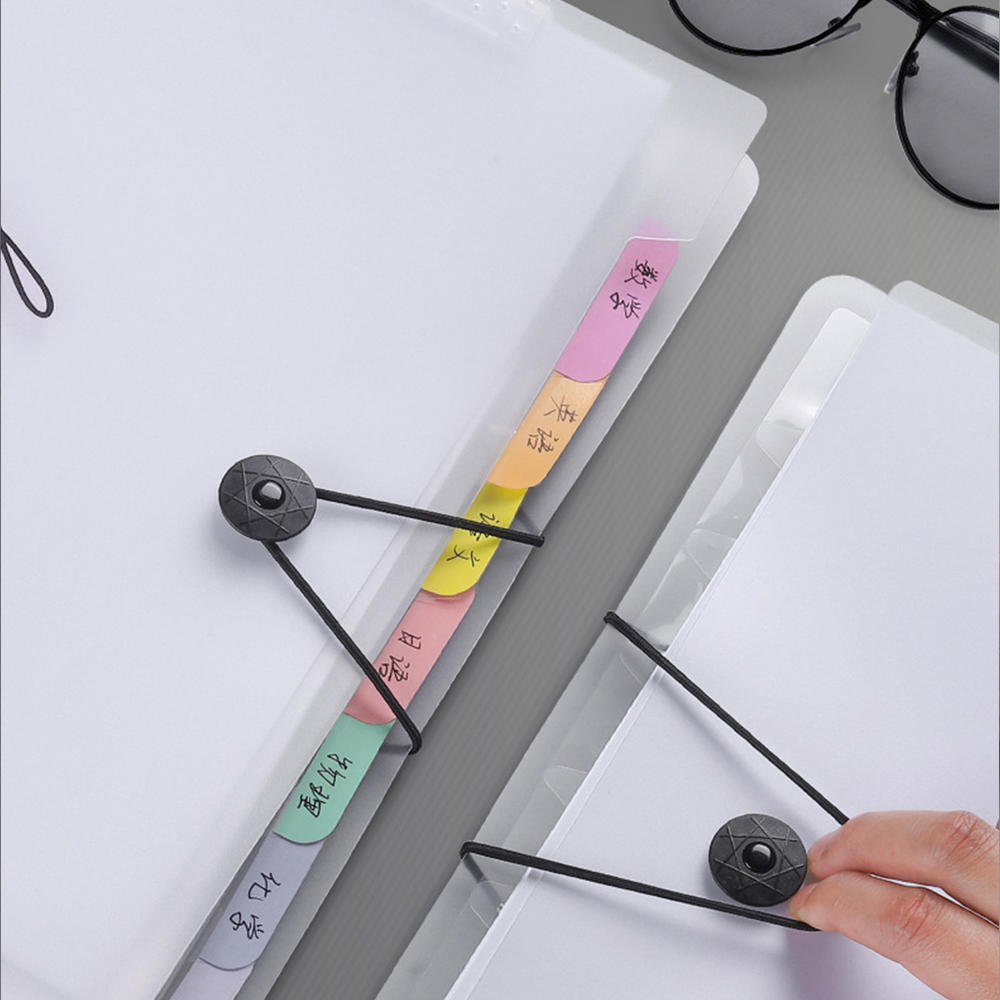 File Organizer With 8/12 Pockets Zipper File Folder Transparent File Packet. Multi-pocket File Folder Expandable File Holder Waterproof Expanding File Folder. 