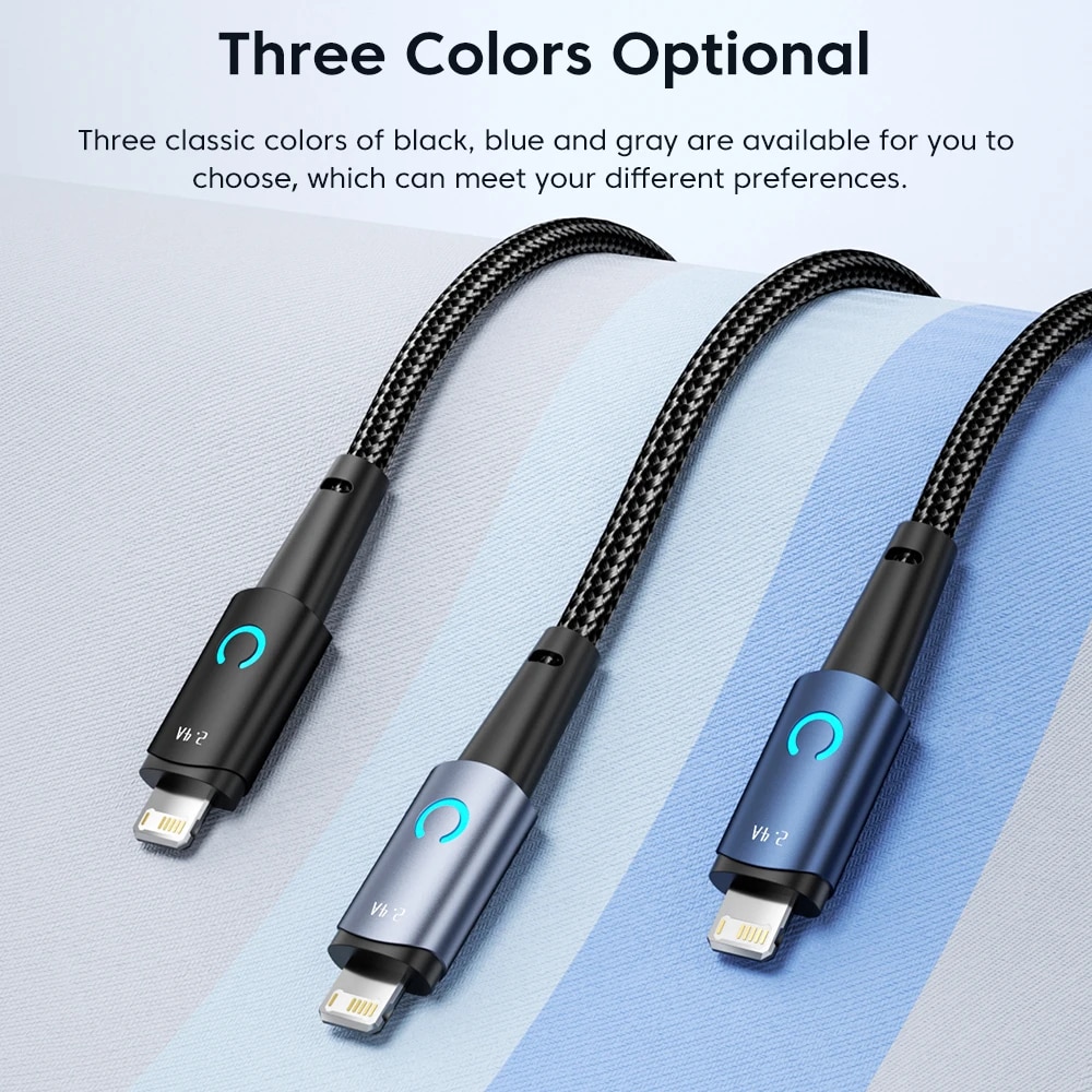 Toocki USB Lightning Cable For iPhone 13 12 11 Pro Max Mini Xs Xr 8 7 Plus 6S Fast Charging Cord For iPhone Charger Wire Data 3M. 