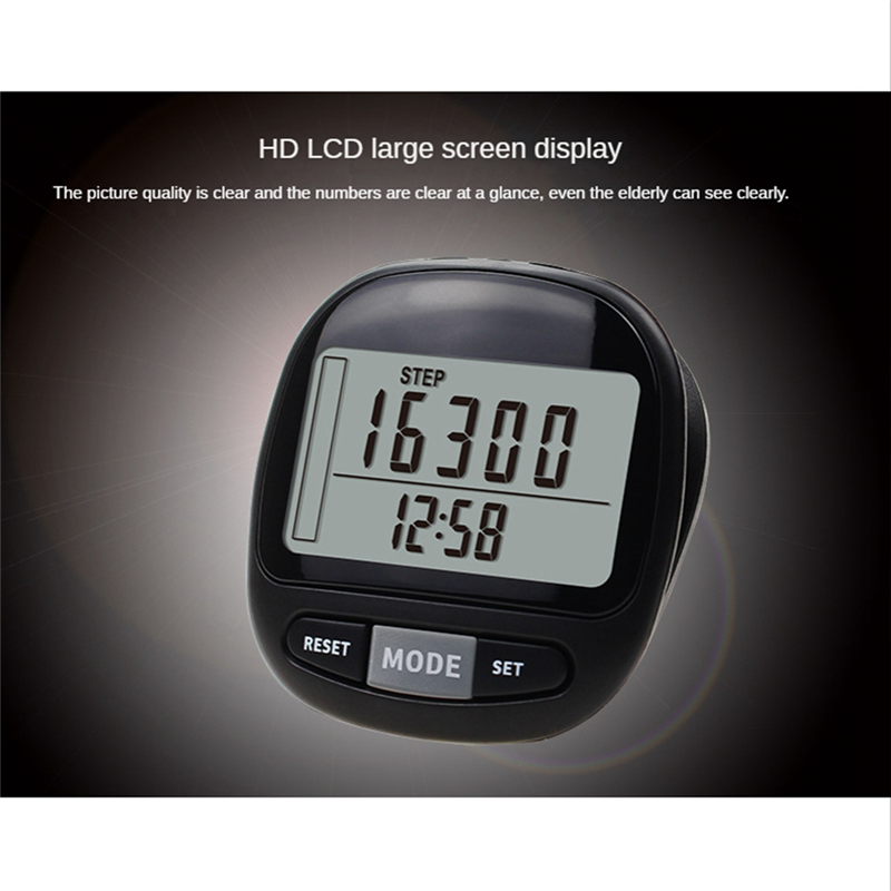 3D Pedometer Step Counter for Walking with Clip and Strap,7 Days Memory. Accurate Step Counter for Men Women & Kids. 
