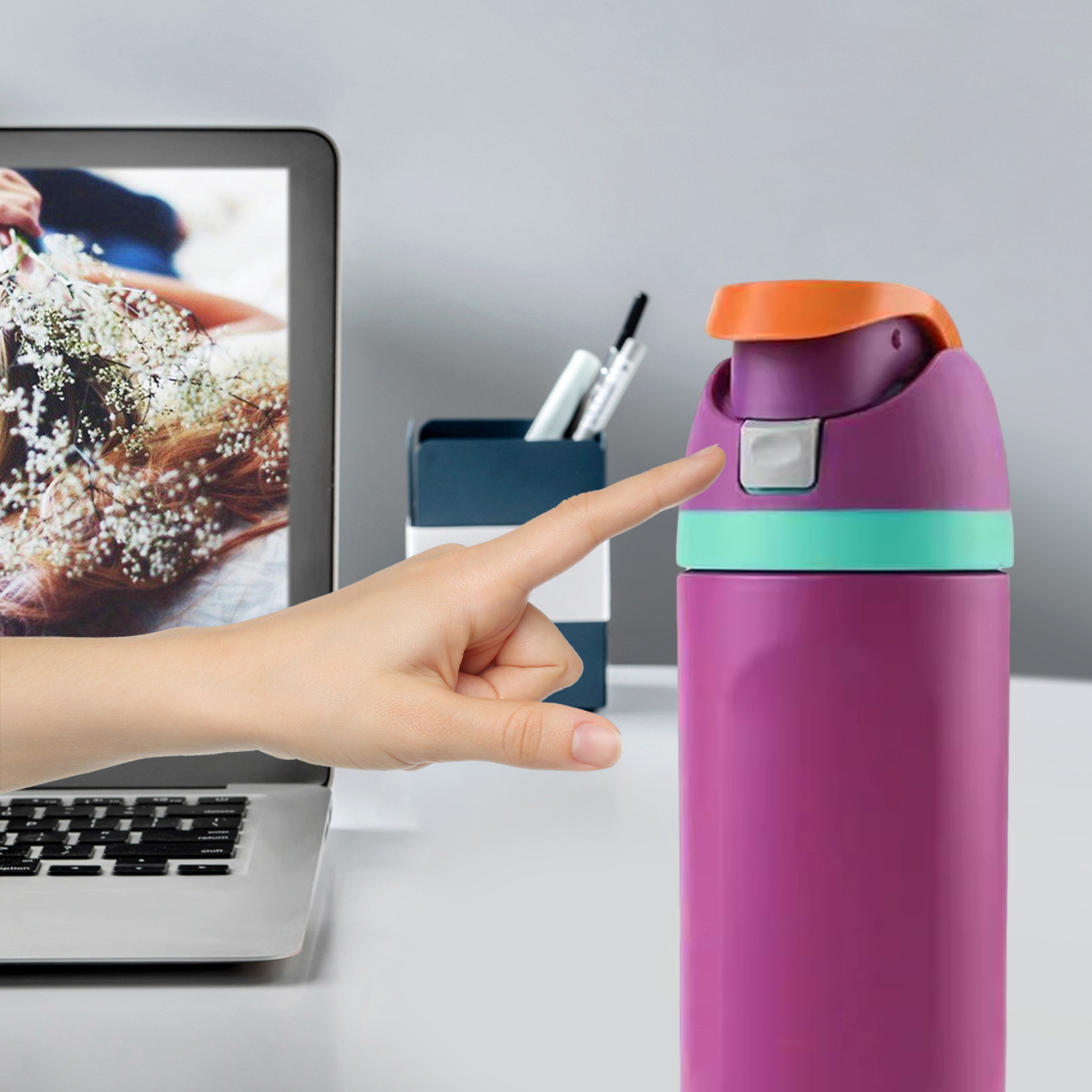 Leak-proof Water Bottle Cap Leak-proof Water Bottle Button Replacement Parts for Owala Freesip Lid Easy to Replace Operate Ideal Accessory for Drip Prevention Buyers' Choice