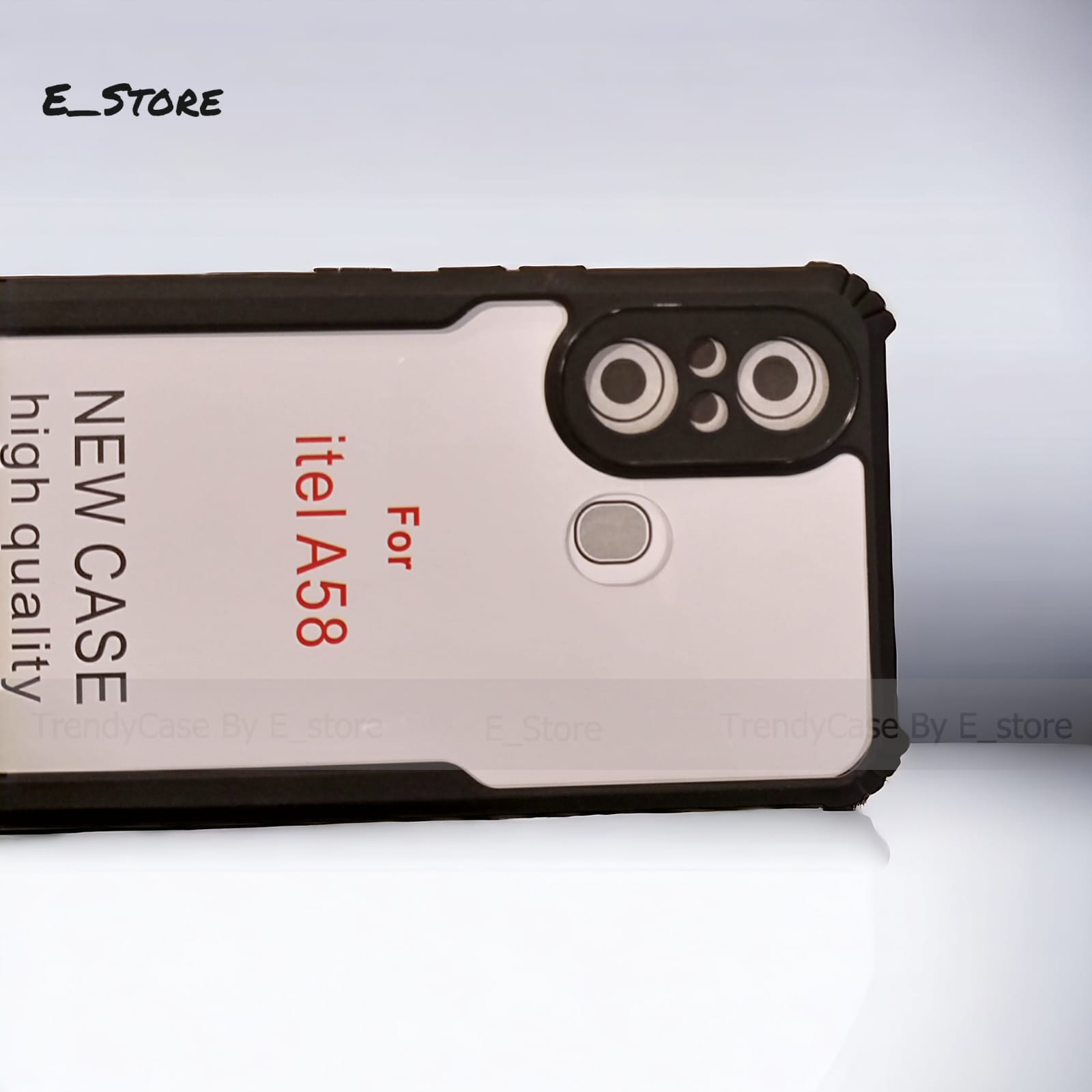 Itel A58 / Itel A49 Edge-Reinforced Shockproof Cushion Back Clear Hybrid Transparent Hard Cover Casing-EGL. 