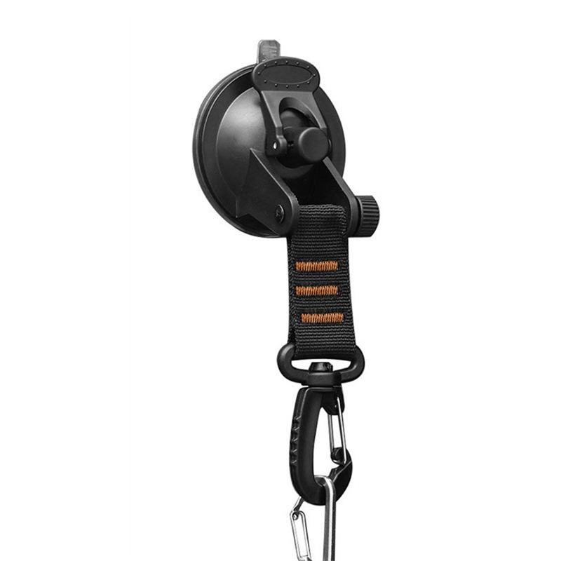 4 PCS Heavy Duty Suction Cup 360° Rotating Camping Suction Hooks Car Suction Cups Anchor With D Ring For Awning-Orange. 
