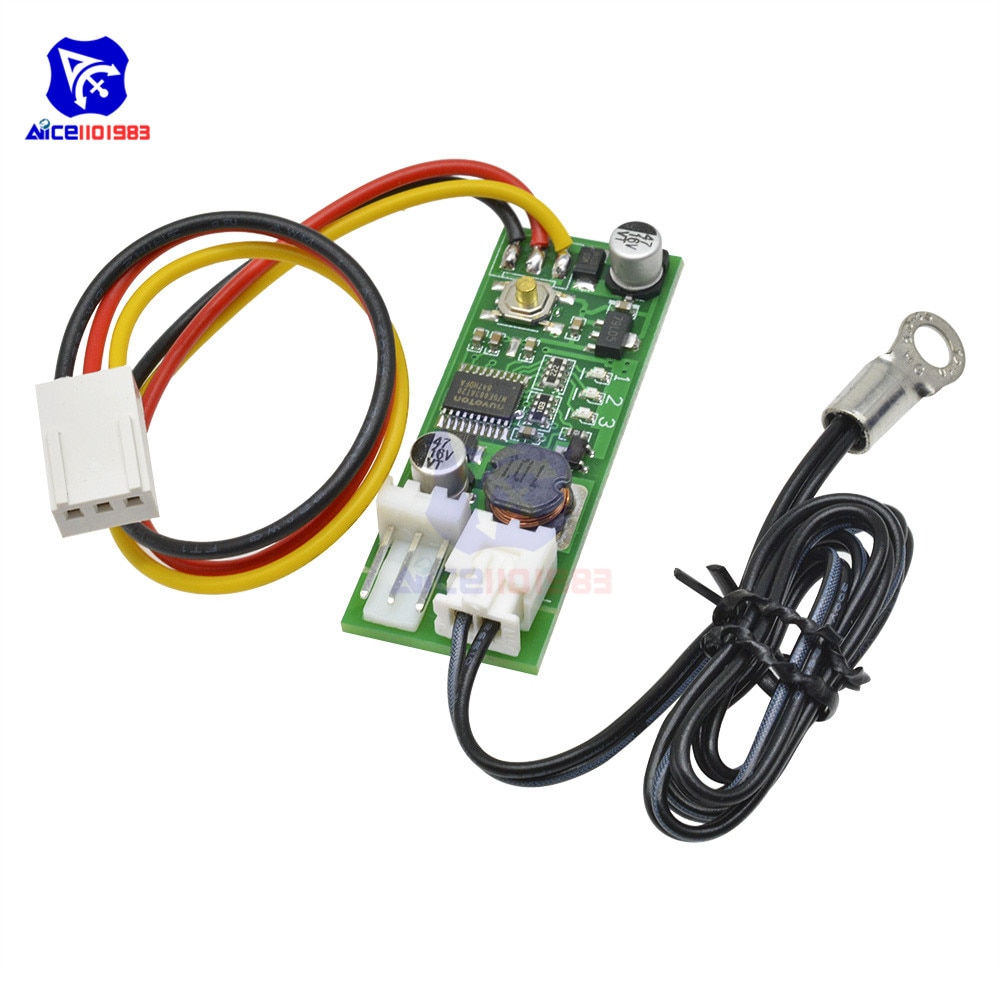 【Alizeker Mall】DC 12V Temperature Denoised Controller ON/OFF for PC Fan/Alarm Board Module with NTC Sensor Probe. 