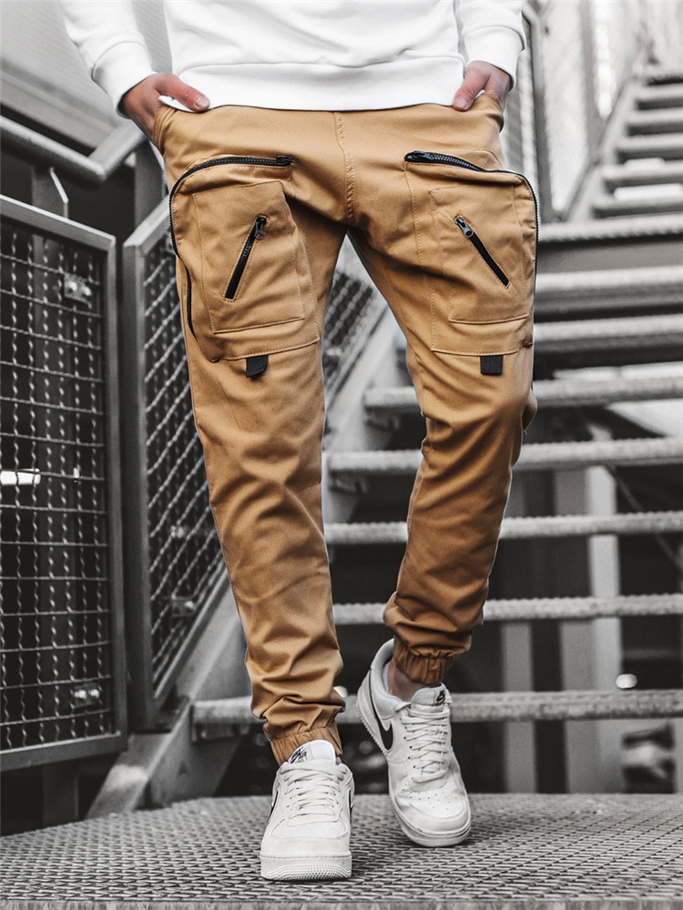 Men Cargo Pants Multi-Pocket Sweatpants Harem Joggers Cargo pants Travel appointment Trousers Hop Casual Male Trousers. 