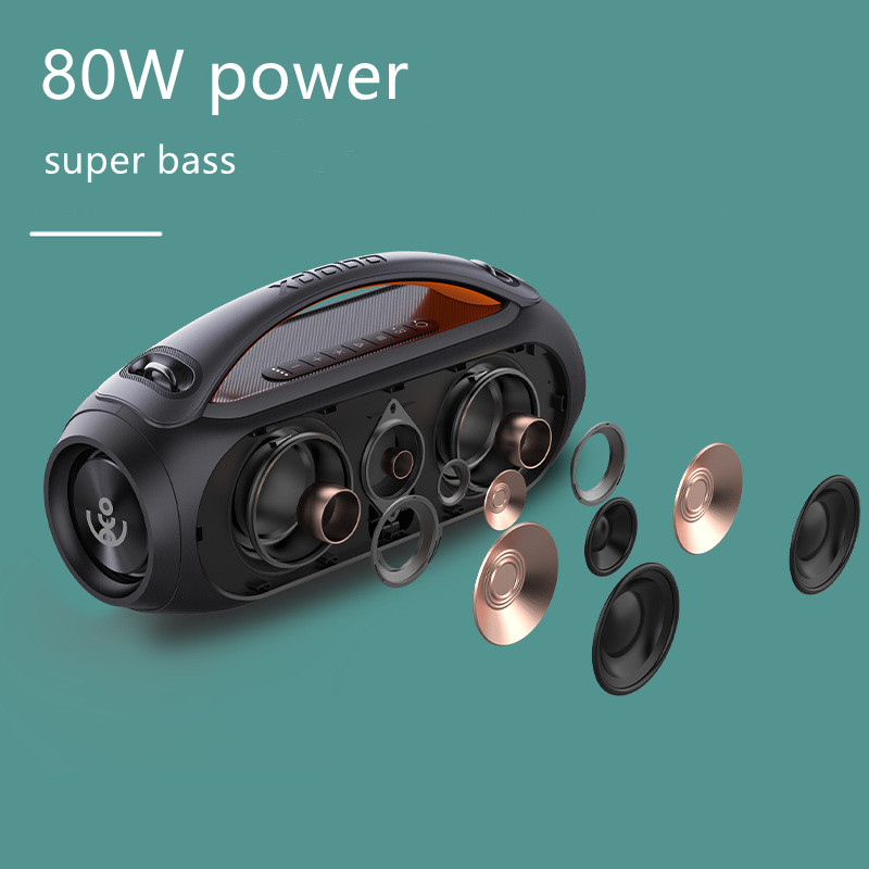 XDOBO Vibe Plus 80W Portable Bluetooth Speaker Wireless Soundbar BT5.0 TWS Sound Box Boombox Audio Player. 