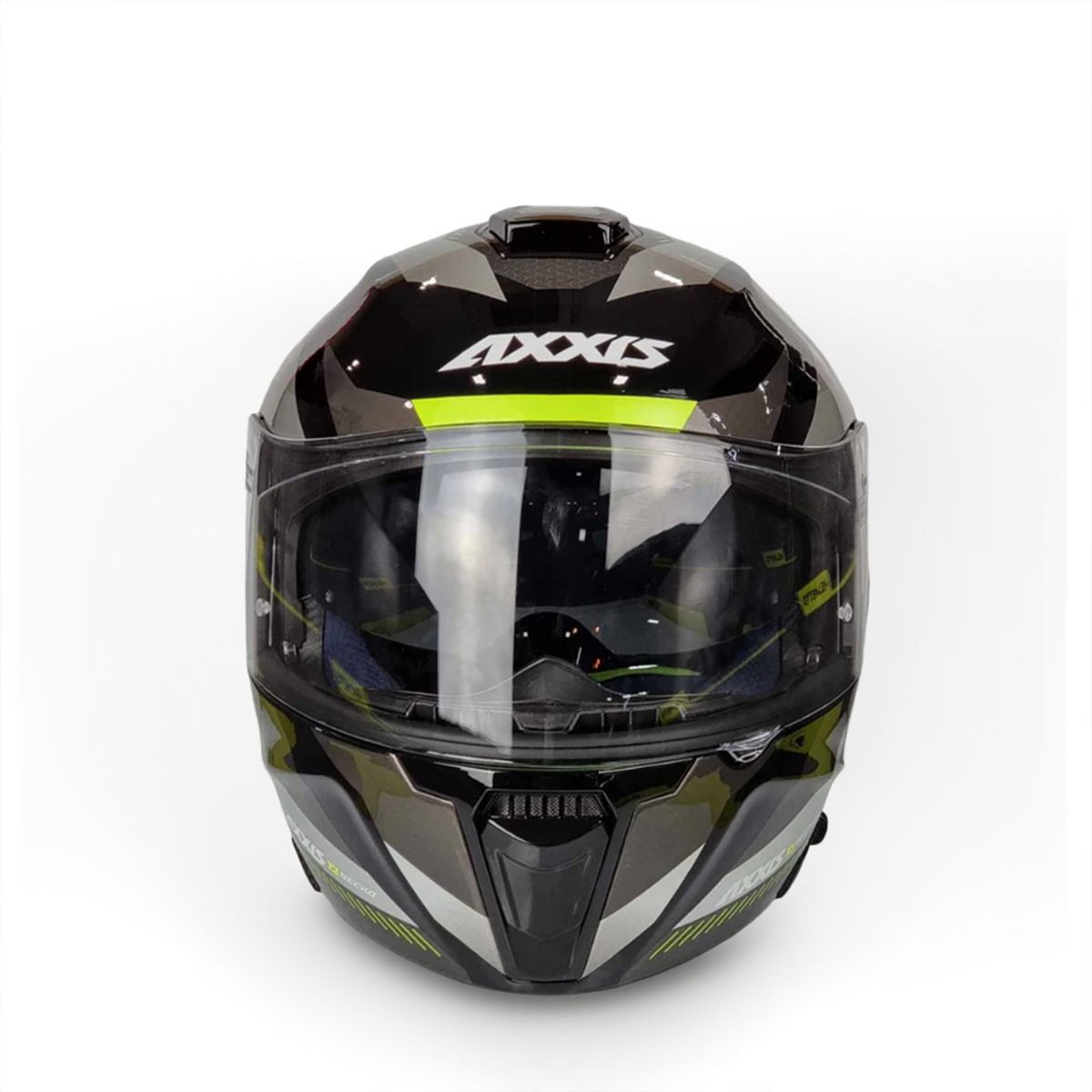 Full Face Axxis Eagle Gecko SV  Shield B2 Glossy Grey - Helmet. 