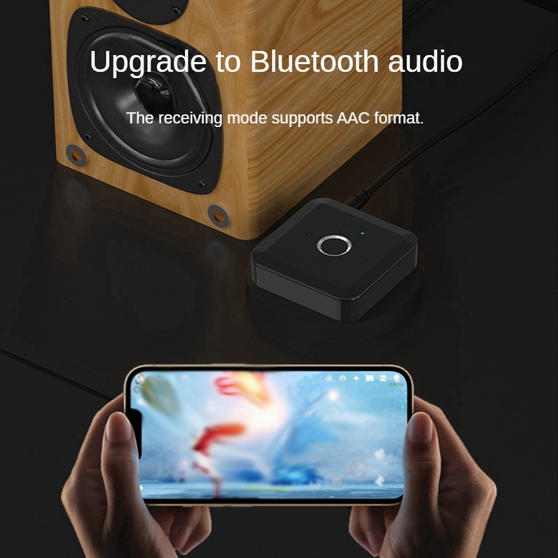 2 In 1 Bluetooth 5.2 24Bit 96Khz 3.5MM AUX Aptx Audio Transmitter Receiver Adaptive LL HD Wireless Adapter For TV PC Car. 